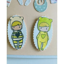 Hot Karte zur Geburt, Zwillinge, Mädchen, Babykarte, Glückwunschkarte, Baby ... Handmade Glückwunschkarten