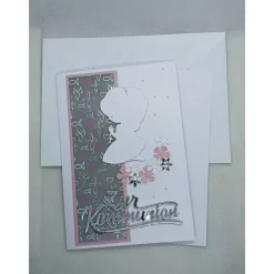 Sale Karte zur Kommunion, Glückwunschkarte, Mädchen, Silber Glückwunschkarten