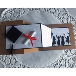 Hot Karte zur Promotion, Z fold Karte zum Bachelor, Master, Abitur, Examen Glückwunschkarten