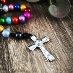 Clearance katholischer Rosenkranz, bunt, Farb- und Kreuzauswahl Rosenkränze