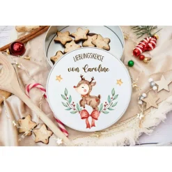 Sale Keksdose personalisiert, Plätzchendose Weihnachten, Personalisierte Keksdose, Geschenk Kinder, Vorratsdose Geschenkverpackungen