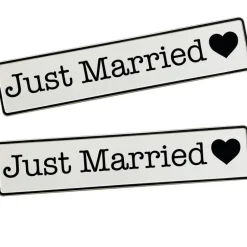 Clearance Kennzeichen Herz zur Hochzeit Just Married Deko Hochzeitsauto Hochzeitskennzeichen Herzen Fotorequisite für Brautpaar Ho Hochzeitsdeko