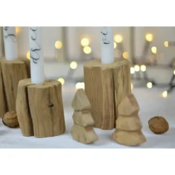 Adventskränze|bisskenwatzumfreun Kerzenständer Krumme Dinger Eiche Unikate