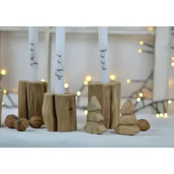 Adventskränze|bisskenwatzumfreun Kerzenständer Krumme Dinger Eiche Unikate