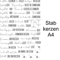 Trauerkerzen|GeschenkeHimmel Kerzentattoo Trauer Stabkerzen