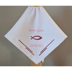Sale Kerzentuch, Kerzenrock für Kommunionkerze,Taufkerze, personalisiert Kommunionkerzen