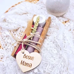 Best Kerzenverpackung Holz | Geschenk beste Freundin | Geschenkset Kerze | Geschenk Geburtstag  | Beste Schwester | Kerzen Kl Geschenke Für Frauen