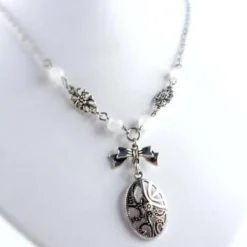Trachtenschmuck|Tinas Schmucktruhe Kette, Trachtenkette, Dirndlkette, Halskette, Collier, Jade, 24