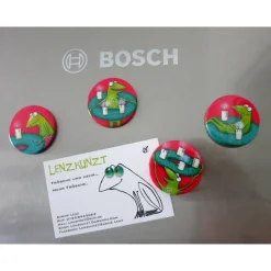Adventskränze|Lenzkunzt Kühlschrankadvent - 4 Magnete zur Adventszeit, Button Magnete, Adventkalender, Adventkranz, Weihnachten, Advent Magnete