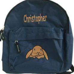 Kinder Rucksack + Motiv Widder Kaninchen ( Nr. 22 ) + Name Kinder Kinderrucksack