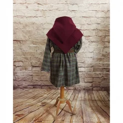 Kostüme Für Erwachsene|Toraxacum Kinder Wikinger Gugel, Skjoldehamn Gugel für Mädchen & Jungen, Wolle bordeaux, Mittelalter Kapuze, SCA, Halloween, LARP,