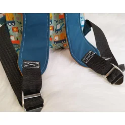 Kindergarten Rucksack Baustelle grün – Individuell, Softshell, 2 Größen, Kita Kinder Kinderrucksack