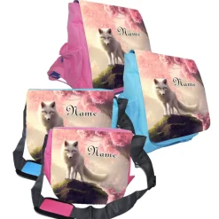 Best Kindergarten Rucksack oder Tasche Motiv Fuchs mit Name / personalisierbar / Blau / Rosa Kinder Kindergartentaschen