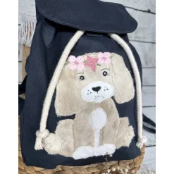 Kindergartenrucksack Mädchen Hund Welpe Kindergarten personalisiert individuelles Geschenk Kinder Kinderrucksack