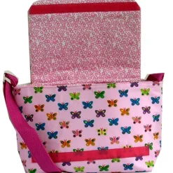 Kindergartentaschen|Frau Groschke Kindergartentasche Tasche Schmetterlinge rosa pink Blümchen Umhängetasche Schultertasche Kinder