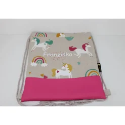 Kinderrucksack / Turnbeutel Einhorn beige / rosé (mit oder ohne Name) Kinder Kinderrucksack