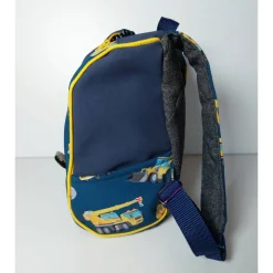 Hot Kinderrucksack für Kindergarten oder Musikbox, im Baustellen Baggerlook, Personalisierung möglich Kinder Kinderrucksack