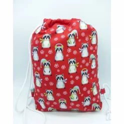 Kinder-Rucksack, Turnbeutel, Waschbären im Schnee, GeschenkSchulanfang, Nikolaus, Weihnachten Kinder Kinderrucksack