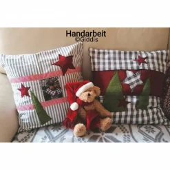 Weihnachtsdeko|GIDDIS FILZBOUTIQUE Kissenhülle Weihnachtsmotiv Handarbeit 40x40cm