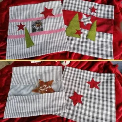 Weihnachtsdeko|GIDDIS FILZBOUTIQUE Kissenhülle Weihnachtsmotiv Handarbeit 40x40cm