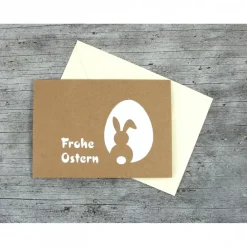 Sale Klappkarte **Hase+Ei** von Kraftpapier Grußkarte Frohe Ostern Ostergrüße Osterkarte Osterkarten