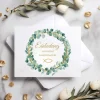 Einladungskarten|Alisas kreative Ecke Klassische Konfirmationseinladungen mit Blätterkranz, Einladung zur Konfirmation, christliche Konfirmationskarte