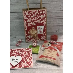 Discount „kleine Auszeit“ Geschenkset inkl. Grußkarte zum Valentinstag, Muttertag, zum Geburtstag, Wellness Tüte mit Badesalz etc Beauty & Wellness