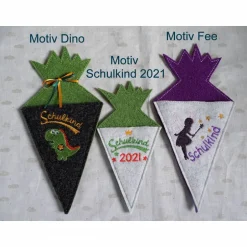 Best Kleine bestickte Schultüte aus Wollfilz *individuell nach Wunsch angefertigt Kinder Schultüten