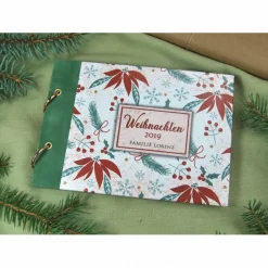 Hot kleines Weihnachtsalbum Weihnachtsstern Stechpalme botanisch Fotoalbum Album Weihnachten Weihnachtsgeschenk personalisiert Familie Geschenk Weihnachtsdeko