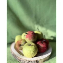 Discount Knackige Äpfel aus der echten Wolle in grün oder rot gefilzter Apfel Herbst