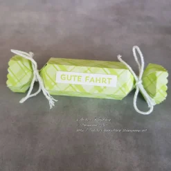 Best Knallbonbon-Schachtel ~ Text: Gute Fahrt ~ kariertes Muster ~ ca. 13 x 3 cm (befüllbar: ca. 8x3cm) Geschenkverpackungen