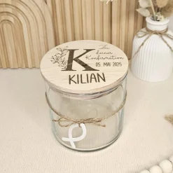 Best Kommunion Geschenk Naschglas personalisiert Vorratsglas Glückwunschkarten