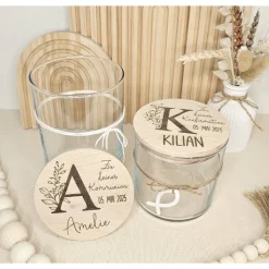 Best Kommunion Geschenk Naschglas personalisiert Vorratsglas Glückwunschkarten