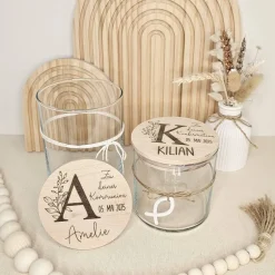 Best Kommunion Geschenk Naschglas personalisiert Vorratsglas Glückwunschkarten