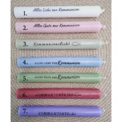 Geschenke|Suanda Living Kommunion Kommunionsgeschenk zwei Fische Kerzenhalter rund Geschenkset für Jungen und Mädchen Kommunionskerze Kerzenset