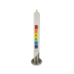 Best Kommunionkerze Taufkerze lang Taufsimbole Mädchen Jungen bunt silber  Name Datum individualisierbar Kommunionkerzen