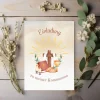 Hot Kommunionseinladungskarten 10er-Set, Kommunionseinladungen mit christlichen Symbolen, Einladung Erstkommunion Einladungskarten