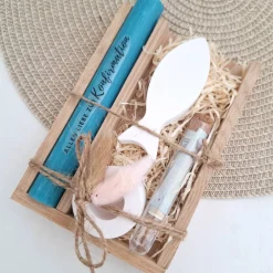 Best Konfirmation Geldgeschenk Konfirmationsgeschenk mit einem Fisch (Var 2) Kerzenhalter rund Geschenkset für Jungen Mädchen Geschenke