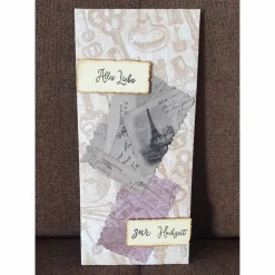 New Konzertkartenverpackung " Alles Liebe zur Hochzeit " VintageLook Gastgeschenke