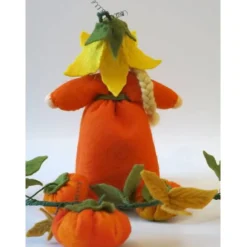 Sale Kürbis Mädchen - Blumenkind - Jahreszeitentisch - Waldorf Art- Art.Nr. HE34 Herbst