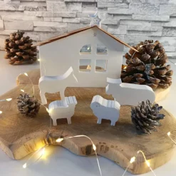 Sale Krippe modern – Handgefertigte Raysin Weihnachtskrippe für stilvolle Feste Krippen