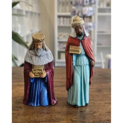 Krippen|Keramikflamme Krippenfigur aus Keramik - König - Weihnachtsdekoration