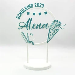 Best Kuchen Topper zur Einschulung - personalisiert mit Namen & Jahr Tortendekoration