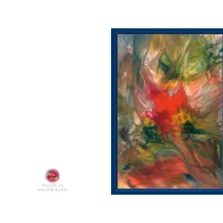 Clearance Kunst–Doppelkarte - „Vom Winde verweht“ - bewusst ohne Textvorgabe - Design  Ulrike Kröll. Glückwunschkarten