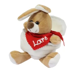 Best Kuschelhase mit Namen - Kuscheltier Hase personalisiert -Kuscheltier mit Wunschbeschriftung- Ostergeschenk Geschenk Osterhasen