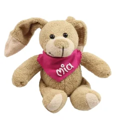 Hot Kuschelhase mit Namen - Kuscheltier Hase personalisiert -Kuscheltier mit Wunschbeschriftung- Ostergeschenk Geschenk Osterhasen