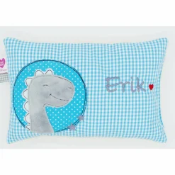 Best Kuschelkissen Dino Dinosaurier Wunschnamen Taufkissen Geburtskissen - Schmusekissen Kissen mit Namen Gastgeschenke
