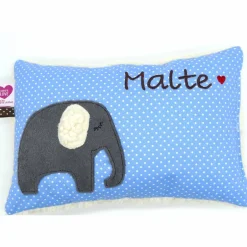 Best Kuschelkissen Elefant Elefanten Wunschnamen Taufkissen Geburtskissen - Schmusekissen Kissen mit Namen Gastgeschenke