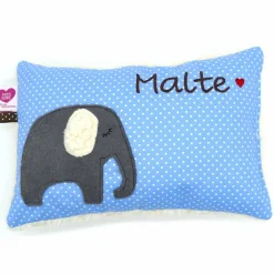 Best Kuschelkissen Elefant Elefanten Wunschnamen Taufkissen Geburtskissen - Schmusekissen Kissen mit Namen Gastgeschenke