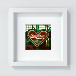 Accessoires|ANNblick Fotokunst by Ann LAUSBUB Herz Grün Oktoberfest Lebkuchenherz Fotografie Pop Art Print Kunstdruck Geschenk für ihn // 13 x 13 cm // 20 x 20 cm // 30 x 30 cm